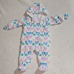 🎁Cuddle Bear Kids One Piece Fleece Snow Suit Size 6 Months